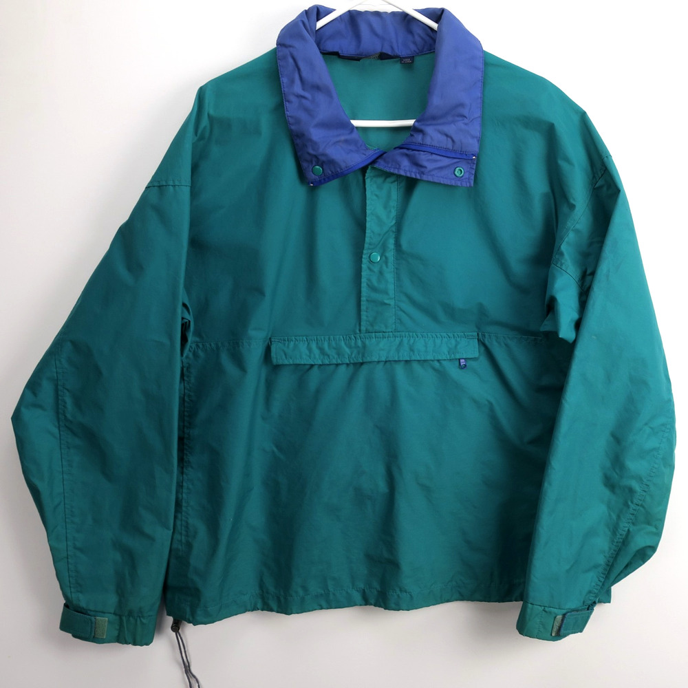 Vintage Columbia Sportswear Anorak Windbreaker Men's L Teal Purple 90s